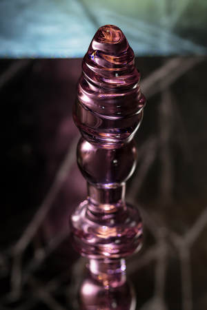 Анальная втулка Sexus Glass, стекло, розовая, 13,5 см, Ø 4 см