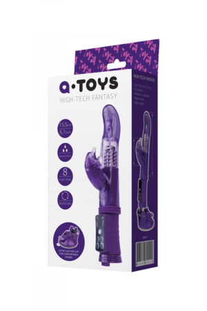 Вибратор с клиторальным стимулятором TOYFA A-Toys  , TPR, Фиолетовый, 22,5 см