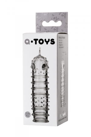 Насадка на пенис TOYFA A-Toys  , TPR, Прозрачный, 15,3 см