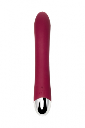 Вибратор с клиторальным стимулятором L'EROINA by TOYFA Sangra, силикон, бордовый, 20,5 см
