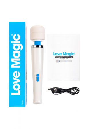 Вибромассажёр Love Magic Rechargeable HV-270, силикон, белый, 32 см