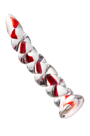 Нереалистичный фаллоимитатор Sexus Glass, стекло, прозрачный, 18 см