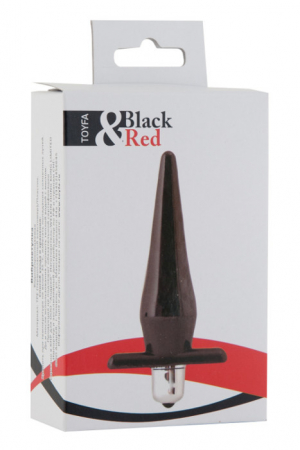 Анальная втулка TOYFA Black&Red, TPR, Чёрный, 12,7 см