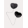 Пэстис Erolanta Lingerie Collection в форме сердец со стразами и цепочкой черные
