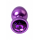 Анальный страз Metal by TOYFA, металл, фиолетовый, с кристалом цвета аметист 8,2 см, Ø3,4 см, 85 г.